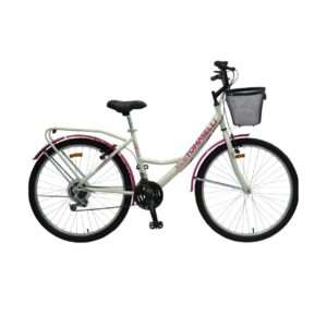Bicicleta Ladyfull Tomaselli R26 blanco/rosa