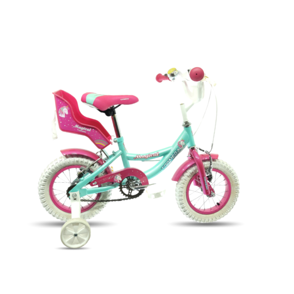 Bicicleta Topmega Magical R12 verde/rosa